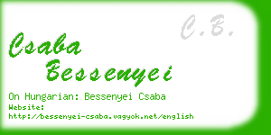 csaba bessenyei business card